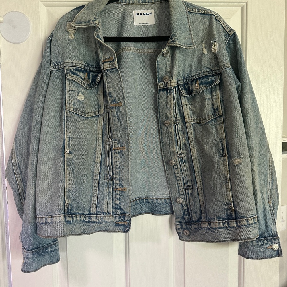 Old Navy Distressed Denim Jacket